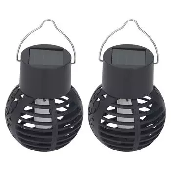 2 шт. шар солнечный теплый свет подвесной шар солнечный подвесной светильник солнечный шар свет на солнечной энергии для внутреннего и наружного использования