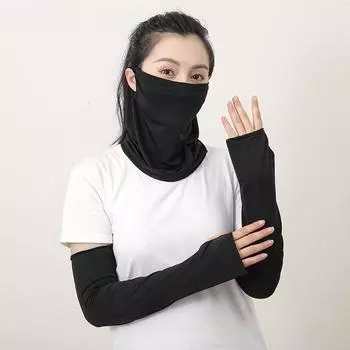 2 шт. шарф из ледяной ткани для рук, шеи, лица, защиты от солнца, УФ-излучения, бега, велоспорта, солнцезащитный крем для женщин, прохладный летний чехол для улицы, унисекс
