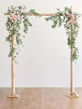2 шт. шелковые розы искусственные цветы свадебная арка цветы с подвесными виноградными лозами гирлянды зеленые композиции для приветственных знаков настенный декор окна дома белый