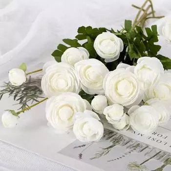 2 шт. шелковых цветов, искусственный цветок ранункулюса, персидский лютик для домашнего свадебного украшения, цветочное создание, цветочная композиция, проект «сделай сам» розы красного