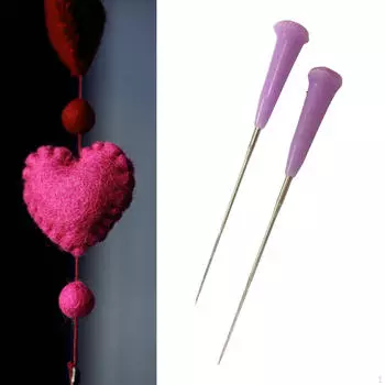 2 шт., шерстяные булавки для валяния, фетровая булавка для рукоделия, 8 см, инструменты, дырокол для