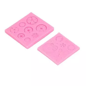 2 шт. Шестерни торт силиконовые формы панк стиль устойчивы к высоким температурам часы шестеренки помадка форма для DIY