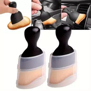 2 шт. Щетка для чистки автомобиля премиум-класса - ультрамягкая щетина для бережной очистки, универсальный инструмент для чистки салона автомобиля, необходимый аксессуар для ухода за автомобилем 2 pcs