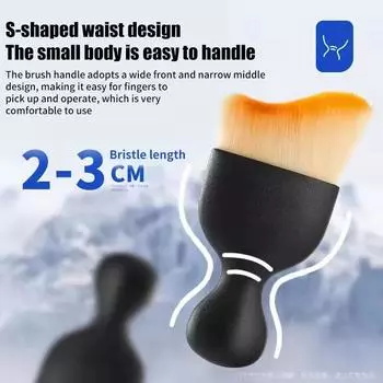 2 шт. Щетка для чистки вентиляционного отверстия кондиционера автомобиля Инструмент для чистки салона автомобиля Пушистая щетка для удаления пыли с коротким зазором