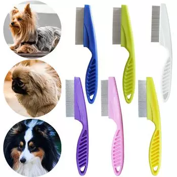 2 шт. Щетка для ухода за домашними животными, нержавеющая сталь, массажная расческа для домашних животных, многофункциональная щетка для чистки шерсти домашних животных, инструмент для чистки домашних животных розовый