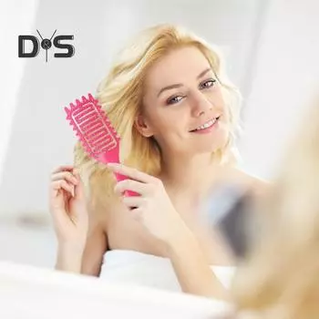2 шт. Щетка для укладки локонов, эргономичная ручка, мягкая щетина, массаж кожи головы, вентилируемая расческа, укладка вьющихся волос, распутывание волос, женская парикмахерская 2pcs