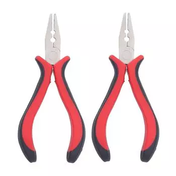 2 шт. Щипцы для наращивания волос Эргономичная ручка Противоскользящие 2 отверстия Устойчивые к ржавчине наращивания волос