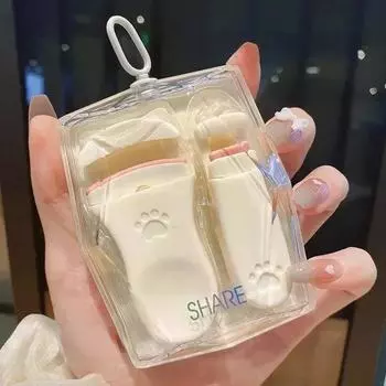 2 шт. Щипцы для завивки ресниц с милым дизайном в виде кошачьего когтя, профессиональные женские аксессуары для макияжа, подходят для всех форм ресниц розовый