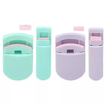 2 шт., широкоугольные частичные щипцы для завивки ресниц, милые щипцы для завивки ресниц со сменной силиконовой подушечкой для замены Purple Purple