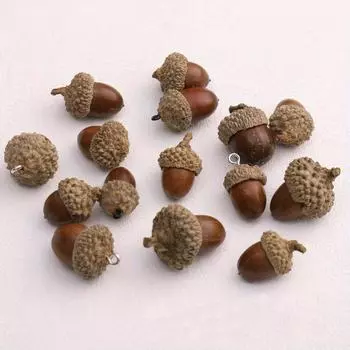 2 шт. шишка желудь кулон свитер цепь креативный орех ожерелье серьги DIY бусины аксессуар сумка 2PCS