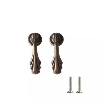 2 шт. шкатулки для украшений, подарочная упаковка, антикварные, с одним отверстием, деревянные поделки, декоративные мебельные ручки для ящиков, ручка из сплава 20x57 мм