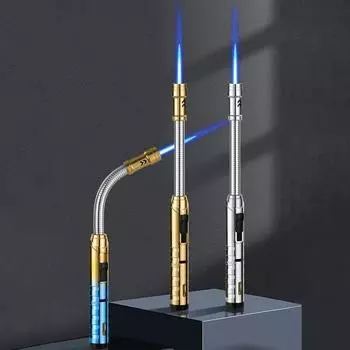 2 шт. шланг кухонная газовая зажигалка гибкая свеча газовая плита зажигалка для сигар ветрозащитный бутановый сварочный пистолет уличный инструмент для зажигания барбекю
