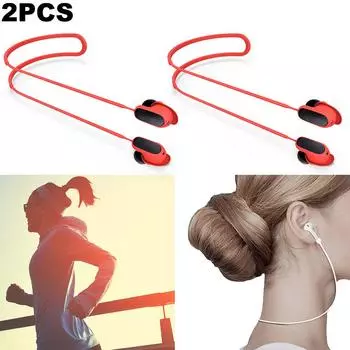 2 шт. шнур для наушников анти-потеряющийся шейный ремешок для наушников Bose QuietComfort Earbuds II (красный)