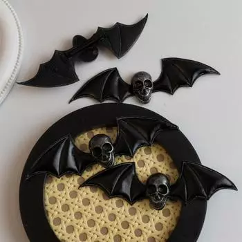 2 шт. Шпилька для волос для девочек, декоративная заколка для волос, аксессуары в стиле панк One Size чёрный