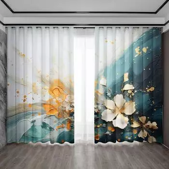 2 шт. Шторы для украшения дома с карманными шторами на ближневосточную тематику, кухня, кофейня, гостиная, балкон, сад 75x166cm&Without mount