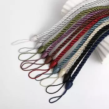 2 шт. Шторы ручной работы, связывающая веревка, простые в использовании шторы, завязанные ремешком, оконные шторы серый/синий