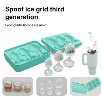 2 шт. шутка забавный поднос для льда многоразовый DIY форма для шоколада мыло пробка бутылки формы силикон синий/зелёный