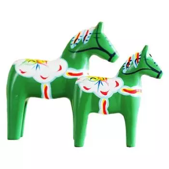 2 шт. шведская статуэтка лошади Дала из натурального дерева, подарок на новоселье, шведская статуэтка лошади красный