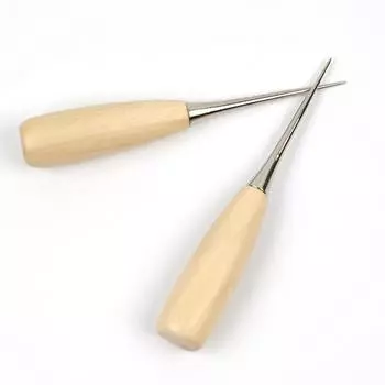 2 шт. швейный дырокол шило деревянная ручка кожаный конус инструмент для ручных поделок аксессуары с ножнами