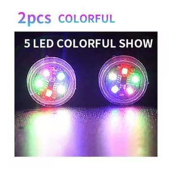 2 шт., сигнальная лампа двери автомобиля, 5 светодиодов, противоударная магнитная сигнальная лампа притяжения, открытая дверь, автоматическое освещение, декоративная лампа для авто, 6 цветов красный