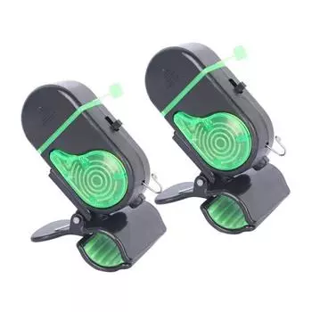 2 шт. Сигнальная лампа поклевки с зажимом для ночной рыбалки, электронный световой сигнализатор поклевки C