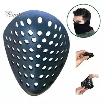 2 шт. силиконовая 3D-маска для лица для мужчин, женщин, взрослых, внутренняя опорная скоба с дышащими отверстиями, аксессуары для реквизита для косплея и вечеринок чёрный