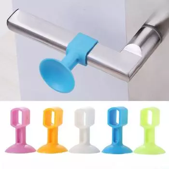 2 шт., силиконовая дверная присоска без удара, дверная присоска для ванной комнаты, резиновый дверной стопор, дверная ручка для ванной комнаты, многофункциональная присоска для окна со сломанным мостом 2PCS белый