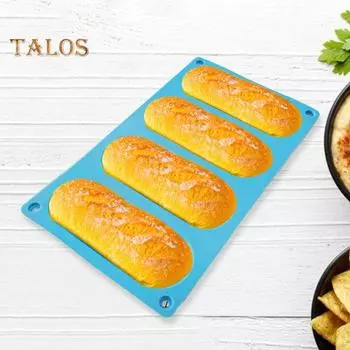 2 шт., силиконовая форма для булочек для хот-догов, нелипкие формы для булочек для хот-догов, жаропрочная форма для выпечки, форма для хлеба, кухонные инструменты синий