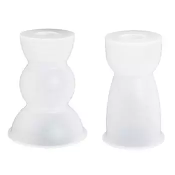 2 шт. Силиконовая форма для конусных подсвечников, 3D, круглая, для литья, украшение, формы для гипса, бетона, смолы, декор A