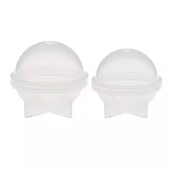 2 шт. силиконовая форма в форме шара для литья смолы 50 мм 60 мм as described белый