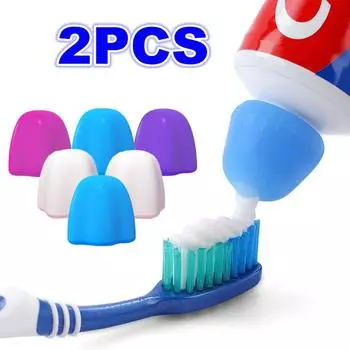 2 шт., силиконовая крышка для зубной пасты, самоуплотняющаяся соковыжималка для зубной пасты, дозатор для зубной пасты белый