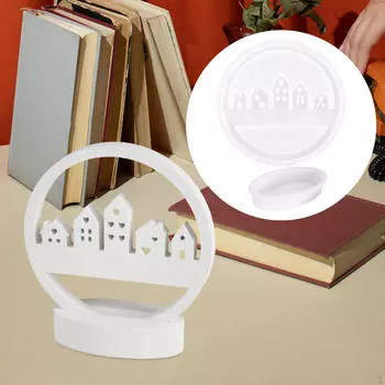 2 шт. силиконовая модель из гипса с основанием для скульптуры из глины ручной работы в форме дома для декора мыла