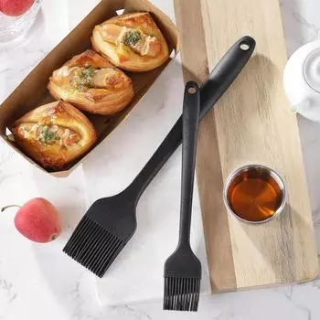 2 шт. силиконовая щетка термостойкая кулинарная щетка с длинной ручкой Набор кондитерских кистей для наметки для гриля-барбекю красный