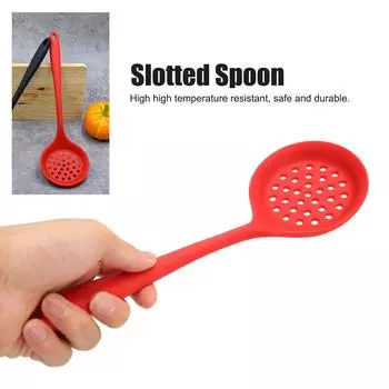 2 шт. силиконовая шумовка ложка многофункциональная мягкая пищевая силиконовая стойкая к высоким температурам кухонный ковш сито