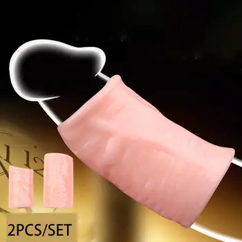 2 шт. Силиконовое эластичное кольцо для пениса, фиксирующее кольцо для крайней плоти, кольцо для пениса, мужские секс-товары для взрослых