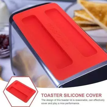2 шт. силиконовые чехлы для тостеров. Крышка машины для хлеба. Моющаяся крышка. Чехлы для кухонной техники для тостеров на 2 ломтика. Защита от пыли. Простота в обращении. A красный