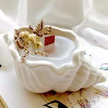 2 шт. Силиконовые формы для банок-свечей в форме раковин, коробка для хранения ювелирных изделий, ароматерапевтическая свеча, бетонная форма из гипсовой смолы, домашний декор, ремесло