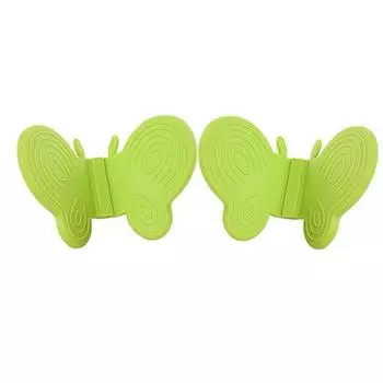 2 шт. силиконовые кухонные инструменты в форме бабочки с защитой от ожогов, изоляционные пластины, зажимы, зажимы