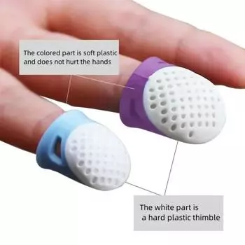 2 шт. силиконовые наперстки антипригарные чехлы для пальцев для шитья дома многофункциональные напальчники для рукоделия швейные инструменты
