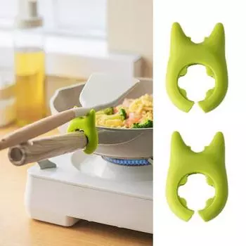 2 шт. силиконовые подставки для лопаток, термостойкие нескользящие эластичные держатели для ложек, кухонная лопатка оранжевый