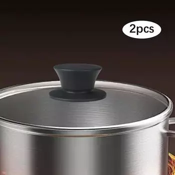 2 шт. Силиконовые ручки для крышек кастрюль, ручки для удержания кастрюль, термостойкие для чёрный