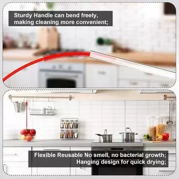 2 шт., силиконовые соломенные щетки, пищевые, без бисфенола А, портативные многоразовые, гибкие, удлиненные щетки для чистки соломинок