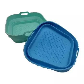 2 шт. Силиконовые вкладыши для аэрофритюрницы Круглые Многоразовые Круглые Горшки Аксессуары для Аэрофритюрниц Вкладыши для Корзины Аэрофритюрницы B