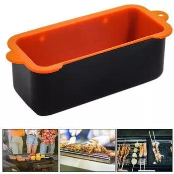 2 шт. силиконовые вкладыши для жироуловителей для гриля Blackstone, многоразовые вкладыши для поддонов, термостойкие жироуловители для гриля, аксессуары для сковородок чёрный