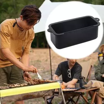 2 шт. силиконовые вкладыши для жироуловителей для гриля Blackstone, многоразовые вкладыши для поддонов, термостойкие жироуловители для гриля, сковорода для легкой очистки чёрный