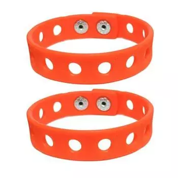 2 шт. силиконовых браслетов-шармов для детей, регулируемый браслет с отверстиями, шармы в виде обуви, совместимый красочный браслет для мальчика, девочки, подарок оранжевый