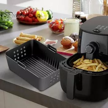 2 шт. силиконовых вкладышей для фритюрницы Ninja SL400UK, антипригарная силиконовая форма для выпечки, не содержащая бисфенол А, маслостойкая, аксессуар для фритюрницы 2pcs