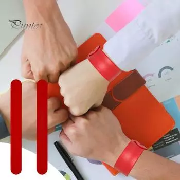 2 шт., силиконовый браслет в форме круга, самокатящийся браслет с мультяшными принтами, простой в использовании инструмент для хранения плакатов серый