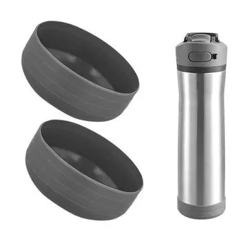 2 шт. силиконовый чехол для бутылки с водой на 24 унции защитный нижний держатель чехол не содержит бисфенол-А нескользящий белый