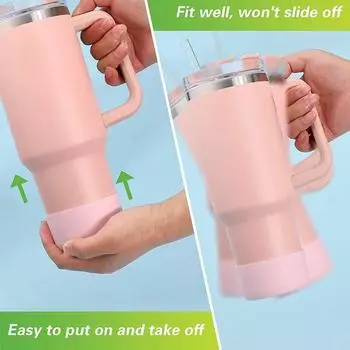 2 шт. силиконовый чехол противоскользящий нижний рукав для чашки Stanley Tumbler из нержавеющей стали термос защитный чехол